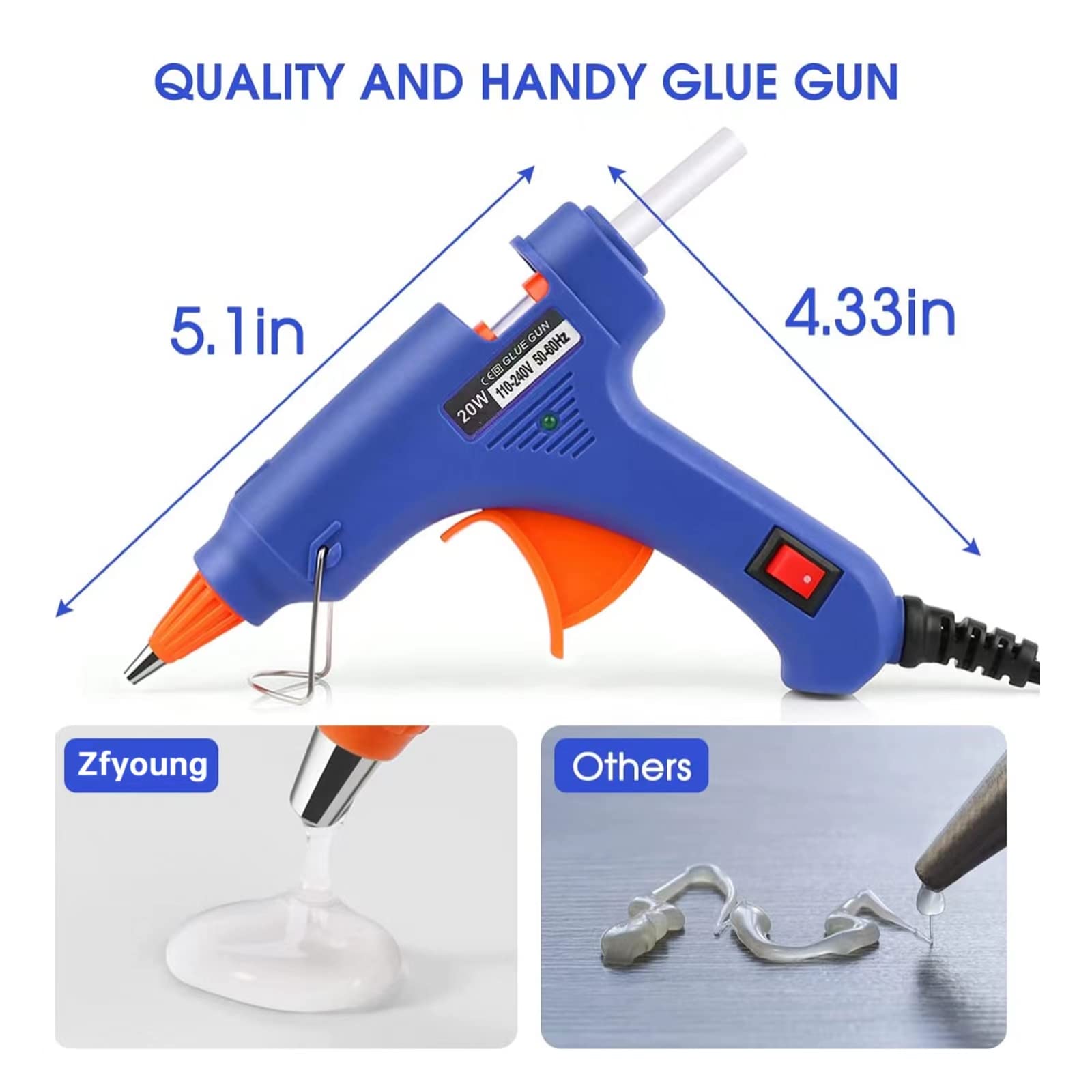 Heat Gun Small - 20W Hete Lijmpistool DIY Mini Huishoudelijk